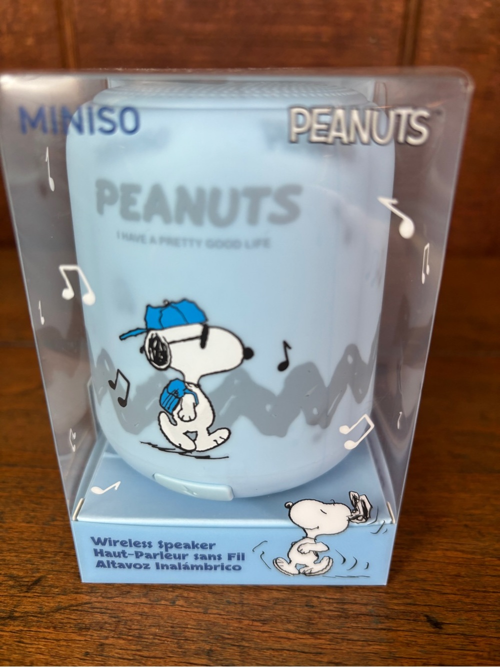 Peanuts Snoopy Miniso Wireless Portable Speaker - Light Blue